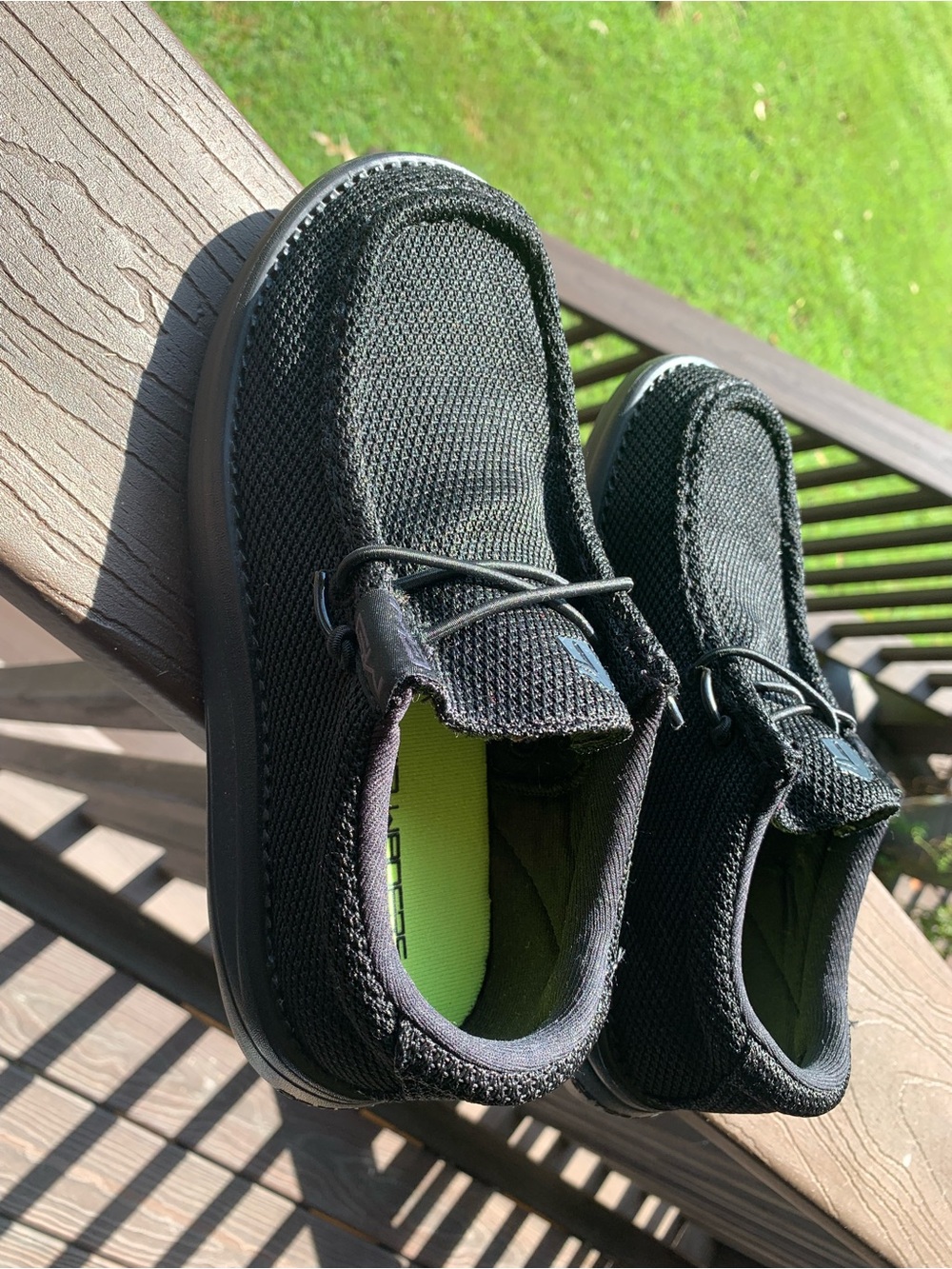 Women's Black Knit Slip-On Sneakers with Elastic Toggle